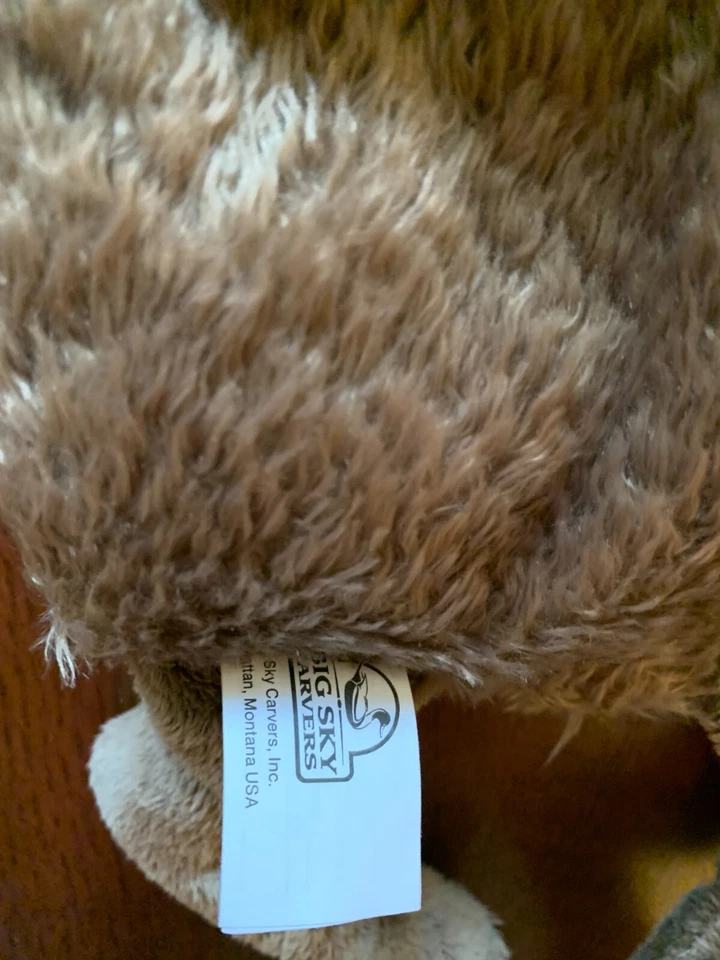 BIG SKY CARVERS Plush Christmas Stocking Mountain Mooses Brown BEARFOOT MOOSES - Image 4 of 4