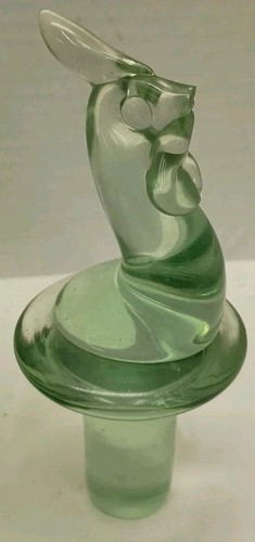 Murano Style Hand Blown Confetti Art Glass Vase – Green Metallic Teardrop VTG - Picture 4 of 5