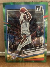 2023-24 Panini Donruss Shai Gilgeous-Alexander #40 Green Laser Thunder