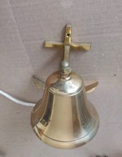 Nautical Ship's Boat Solid Brass Bell with Anchor Marine Maritime Wall Decor