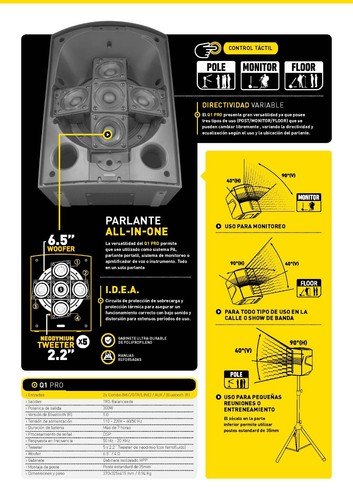 SKP Pro Audio Q1 PRO BT - Portable active loudspeaker 600W - Picture 13 of 14