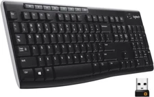 Logitech K270 Wireless Keyboard for Windows 2.4 GHz Full-Size Number Pad PC/MAC