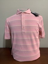 G/Fore G4 Multi Stripe Pique Mens Medium Amour Golf Polo Shirt NEW NWT