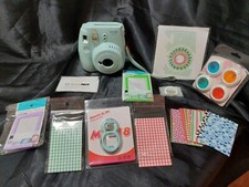 FUJIFILM INSTAX MINI 9 ICE BLUE INSTANT CAMERA WITH CASE AND ACCESSORIES