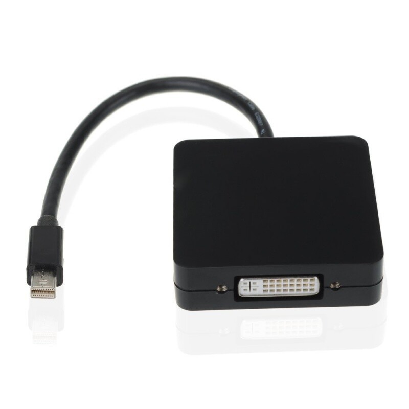 Mini DisplayPort DP Thunderbolt Adapter to DVI/VGA/HD TV AV HDTV 3-in-1 Cable