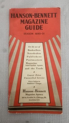 Hanson-Bennett Magazine Guide 1930-31