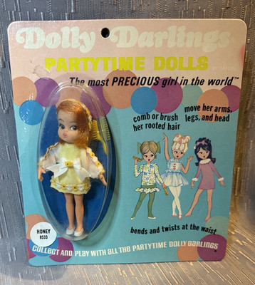 Hasbro Dolly Darlings Partytime Honey 4in Blonde MPN 8533 Unopened Card