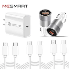 For Samsung Galaxy S24 Ultra S24+ Fast USB C Wall Car Charger Type C Cable Cord