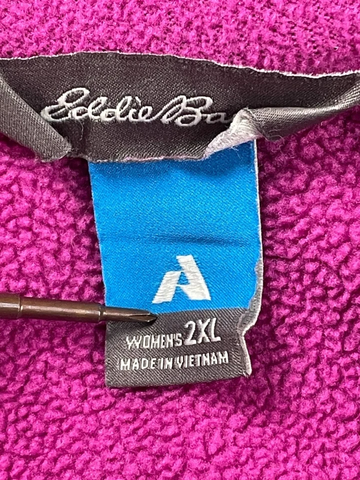 Vellón Eddie Bauer Ascent para mujer 2X Polartec magenta 1/2 cremallera Foto 4 de 4