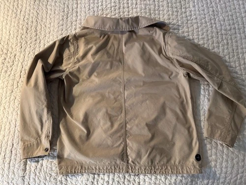 Relwen Chore Coat Men’s L 42 Drill Khaki Canvas Tricot Lined Drawstring Hem image 3