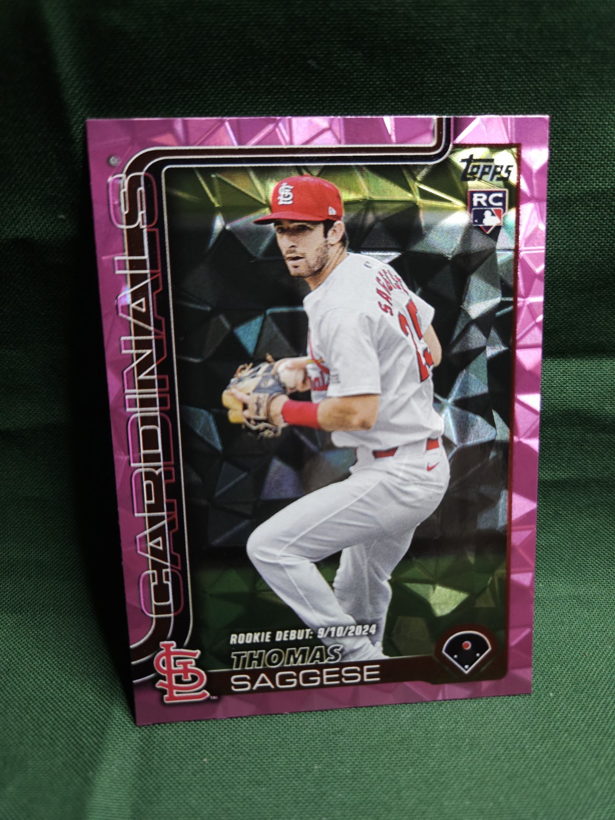 2025 Topps Update Series - Rookie Debut Thomas Saggese #US21 Pink Diamante (RC)