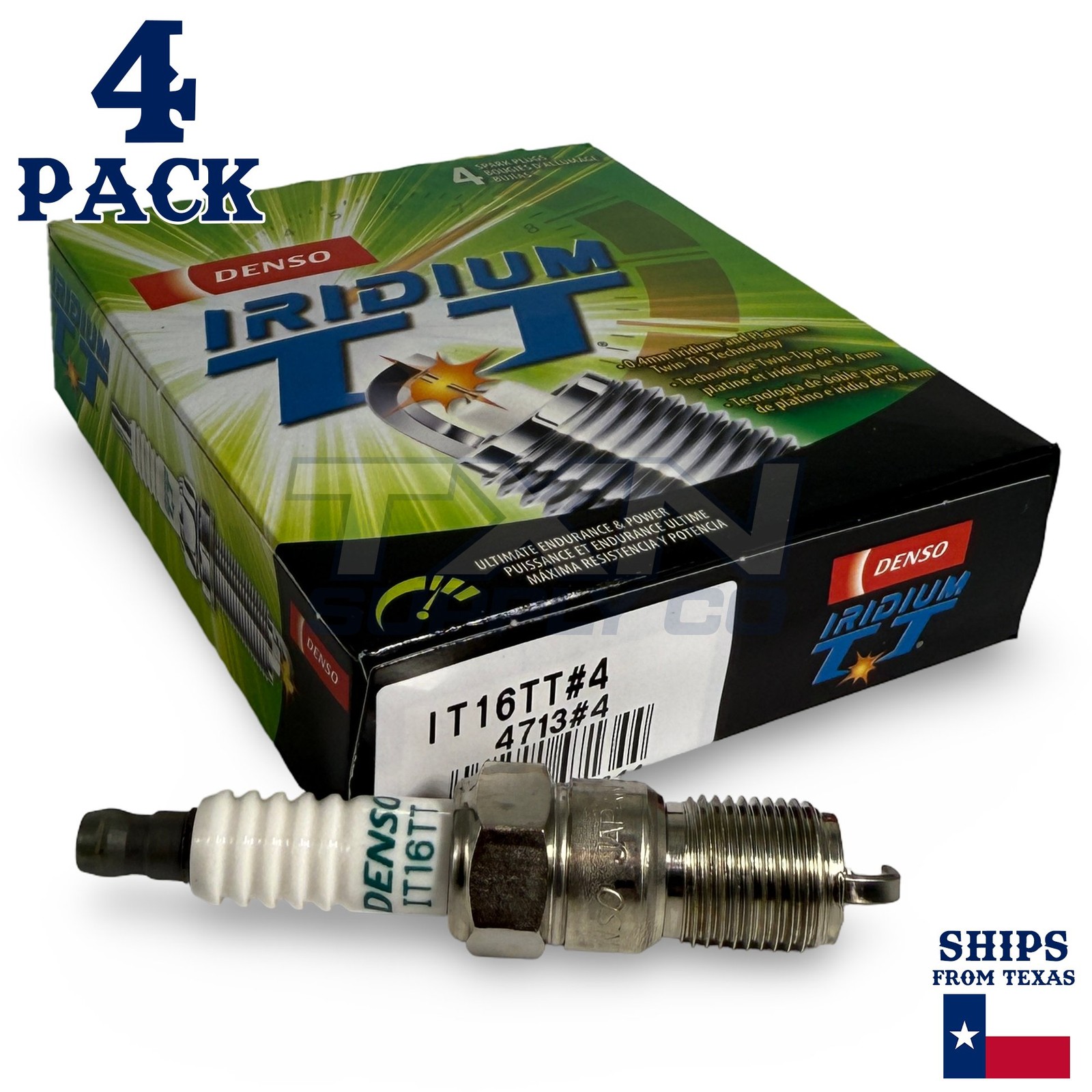 4 Pack Denso 4713 Iridium TT Spark Plugs IT16TT