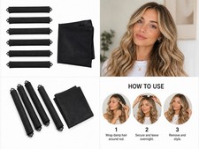 Heatless Curlers Set Overnight, No Heat Roller Soft Form Rods Waves Styling Kit