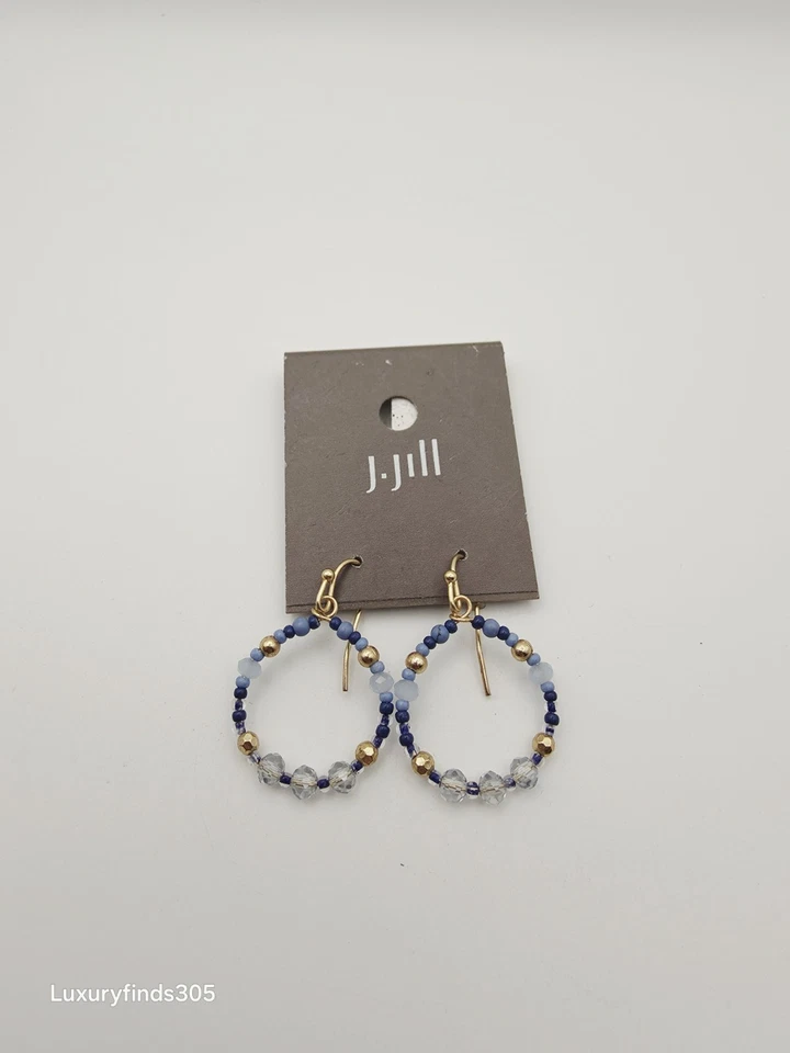 Pendientes colgantes estilo oro azul Net J.Jill joyería Foto 2 de 4