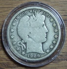 1906 BARBER HALF DOLLAR VERY GOOD