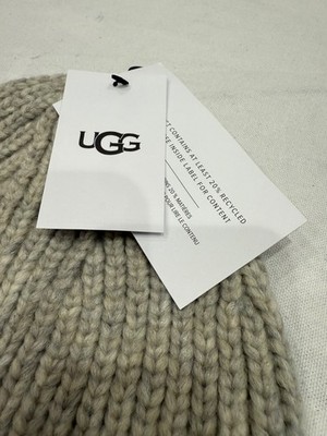 UGG Women's Chunky Rib Beanie Color Light Gray | eBay