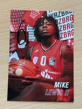 Mike Lewis W&uuml;rzburg Baskets Autogrammkarte original signiert #46310