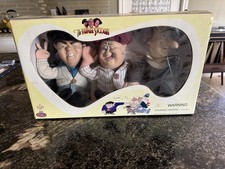 1997 Three Stooges Moe Larry Curly Character Dolls NIB Golfing Spumco Toys