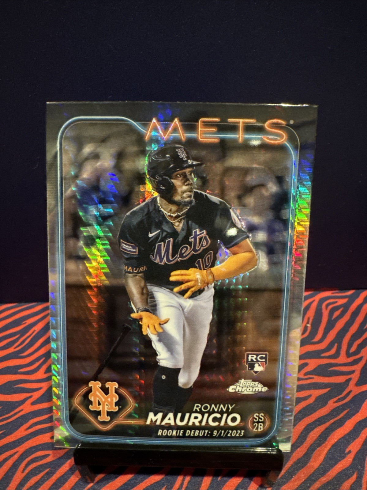 Ronny Mauricio (RC) 2024 Topps Chrome Update Rookie Debut Prism Refractor Mets
