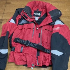 The North Face Jacket Womens 10 Red Steep Tech Extreme Gear Ski Snowboard Black