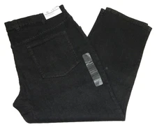 Men's Athletic Jeans NEW Harbor Bay Stretch Black Tag 44x30 measured size 44x28