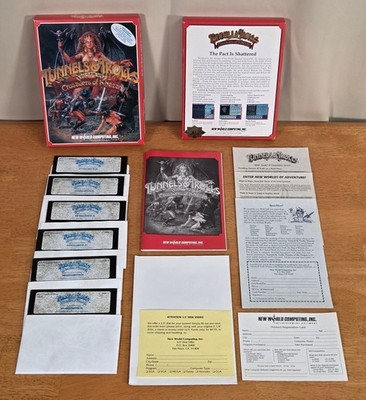 Tunnels Trolls Crusaders Khazan IBM PC Big Box Game 5.25'' Complete CIB 1990 Map