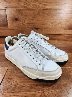 Adidas Rod Laver Cloud White Blue Rush Gum Sole Mens Size 9