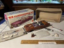 Vintag 1963 Amt Plastic Model Kit Customizing Thunderbird Convertible Built Wbox