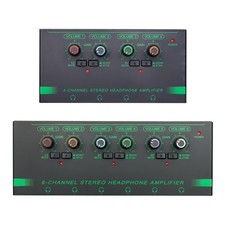 4/6 Channel Stereo Headphone Amplifier 4 x3.5mm,4x 6.35mm Port Output Stereo Amp