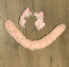 Futrzany kombinezon Little Luxies Kemonomimi Cosplay Kotek Uszy Ogon Zestaw