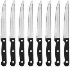 Sharp Serrated Steak Knives Set,Set Of 8 Stainless Steel Kitchen Knife Set,Dinne