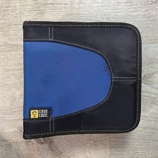 Case Logic CDW-32 32 Capacity Classic CD/DVD /Blue Ray/Video Game Wallet Blue