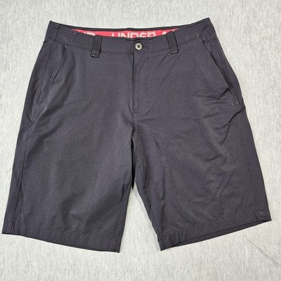 Under Armour Shorts Mens 34 Black Match Play Golf Stretch Pockets Performance