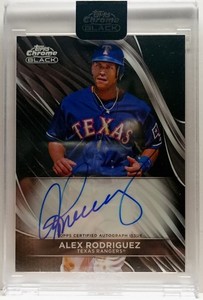 2024 Topps Chrome Black Alex Rodriguez Auto Texas Rangers Topps Certified