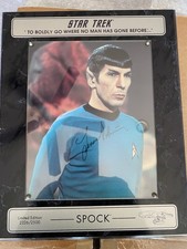Star Trek Spock podpisana limitowana edycja tablica z certyfikatem autentyczności