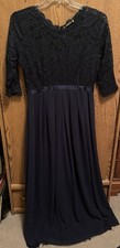 FORMAL DRESS. XL Mother of Bride Prom Pleated Long Flowy Soft SEE Description