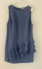 Alice and Olivia Clive Asymmetric Ruffle Mini Dress Cocktail Party Size 10