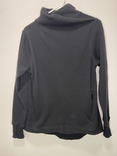 Athleta  Cozy Karma Twist Neck Sweatshirt size S Black Pull over