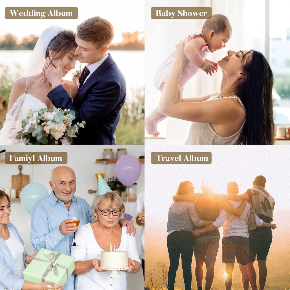 Paquete de 2 álbumes de fotos pequeños 4x6, cada álbum de fotos contiene 24 fotos horizontales,... Foto 2 de 4