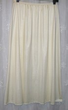 NEW VTG X-LARGE VANITY FAIR SLIPPERY IVORY LACE HEM 32' LONG HALF SLIP 11-811