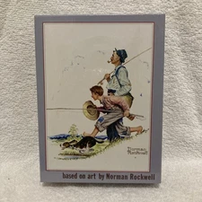 Yanoman Norman Rockwell Goin' Fishin' Jigsaw Puzzle 200pc 25x35cm Japan New RARE