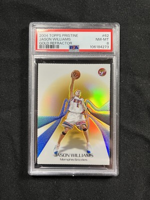 2004-05 Topps Pristine Gold Refractor Jason Williams /27 PSA 8 Grizzlies RARE