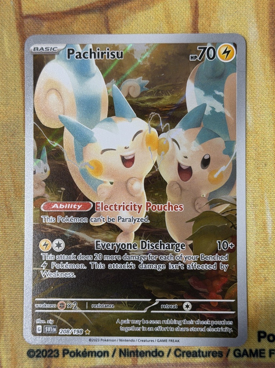 Pachirisu - Illustration Rare SV01: Scarlet & Violet Base Set 208/198 NM