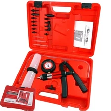 Neilsen 21pc Hand Brake Bleeding Tester Kit Bleed Vacuum Pressure Pump Set 