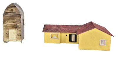 Restposten HO Scale Modellhaus Holz Scheune Gebäude Multicolor Vintage ohne Verpackung.