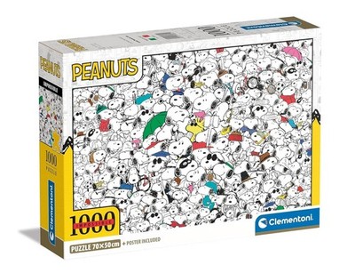 Clementoni Impossible Puzzle 1000 Teile Peanuts Snoopy Impossible 70x50 cm