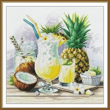 Creative Сross Stitch Embroidery Kit "Pina Colada" Nova Sloboda