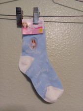 Vintage Girls Kids Barbie Socks One Pair Sock Sz 6-8.5 Shoes Sz 7-3.5 New As-is