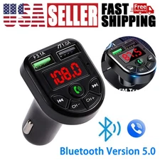 Car 2-Port USB Charger Bluetooth FM Transmitter Wireless Adapter MP3 Radio