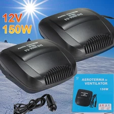 2x Car Truck Auto Heater Portable Heating Cooling Fan Window Demister Defroster